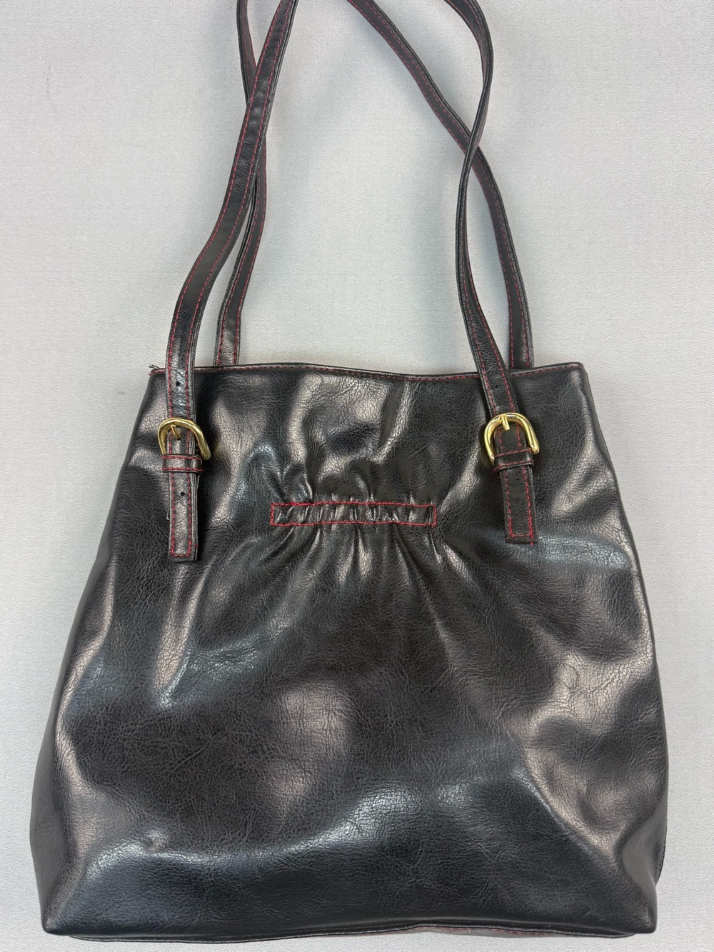 Victoria's Secret Black Tote with Red Stitching